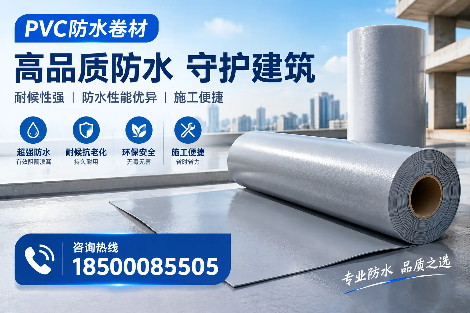 PVC防水卷材的防水效果评测，适合抚顺的科学依据